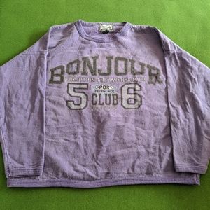 Bonjour International Sweatshirt Crewneck Purple
